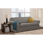 Alternate image 1 for Zenna Home Smart Fit Stretch Suede 2-Piece Sofa Slipcover in Grey