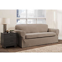 Zenna Home Smart Fit Portland 2-Piece Stretch Sofa Slipcover Set