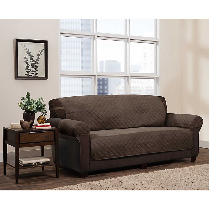 Alternate image 1 for Zenna Home Smart Fit Reversible Faux Suede Furniture Cover Collection