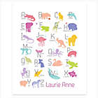 Alternate image 0 for Girl Alphabet Animals Canvas Wall Art in White/Pink