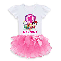 Nickelodeon&trade; Size 4T "PAW Patrol" Birthday Tutu T-Shirt in White/Pink