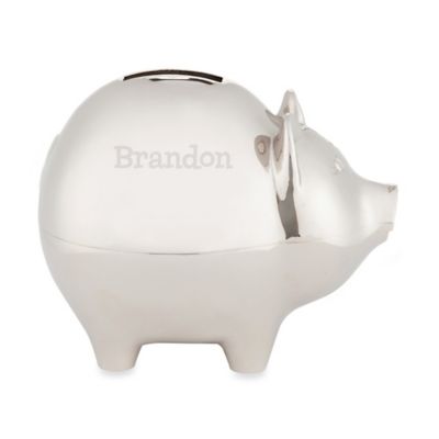 silver pig piggy bank