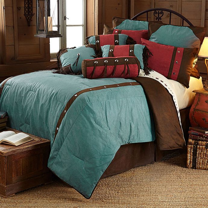 Hiend Accents Cheyenne Bedding Set In Turquoise