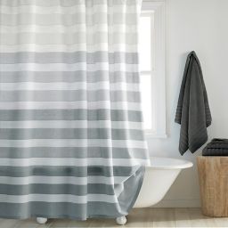 white long shower curtain