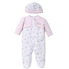 Alternate image 0 for Little Me&reg; Size 3M Baby Bunnies 2-Piece Footie with Faux Jacket and Hat Set