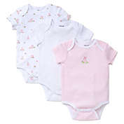 Little Me&reg; Baby Bunnies 3-Pack Bodysuits in Pink/White