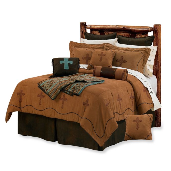 Hiend Accents Cross Comforter Set In Brown Bed Bath Beyond