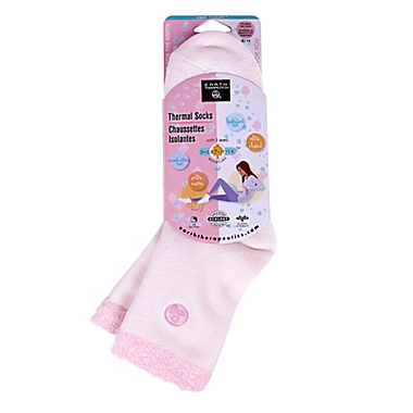 Earth Therapeutics&reg; Shea Butter Thermal Socks in Pink. View a larger version of this product image.