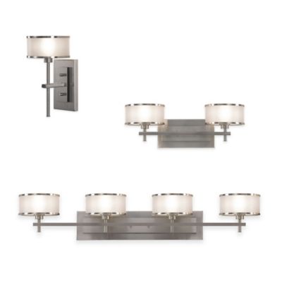 Sea Gull Collection by Generation Lighting Casual Bath Lighting Fixtures in Brushed Steel