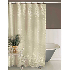 Wamsutta Diamond Matelasse White Shower Curtain 72 X 84" Cotton Washable New 
