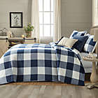 Alternate image 0 for Bee &amp; Willow&trade; Yarn Dye Buffalo Check 3-Piece King Comforter Set in Navy