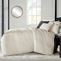 Bee & Willow™ Home Fringe Stripes Jacquard 3-Piece Full/Queen Comforter Set in White