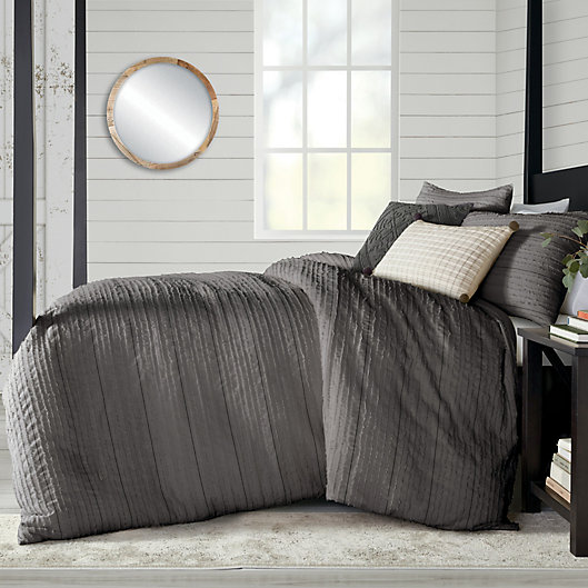 Alternate image 1 for Bee & Willow™ Home Fringe Stripes Jacquard 3-Piece Full/Queen Comforter Set in Grey