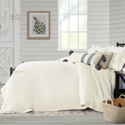 Bee &amp; Willow&trade; Washed Layered Trim 3-Piece Duvet Cover Set