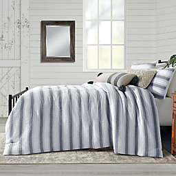 Bee & Willow™ Home Dash Stitch Stripe 3-Piece King Duvet Cover Set in Grey/White
