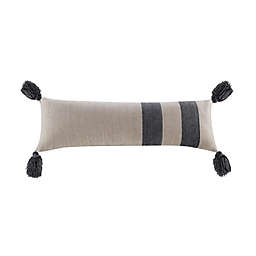 Bee & Willow™ Pom Pom Stripe Oblong Throw Pillow in Navy