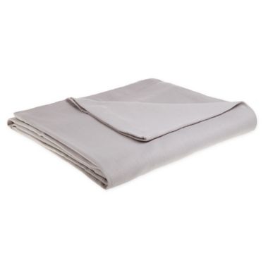 Nestwell&trade; Flatweave MicroCotton&reg; King Blanket in Light Grey. View a larger version of this product image.