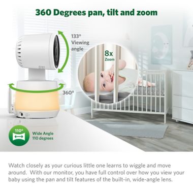 LeapFrog&reg; LF925HD 1080p WiFi Remote Access Pan &amp; Tilt Video Baby Monitor in White. View a larger version of this product image.