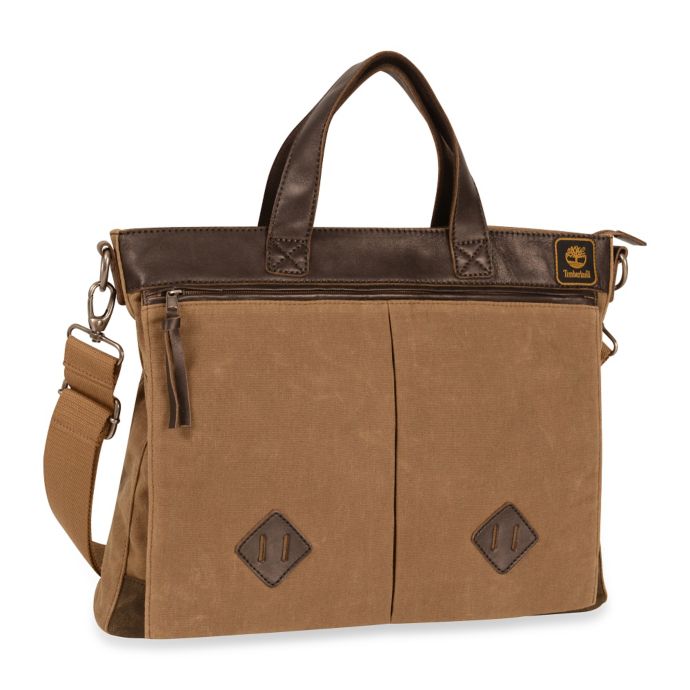 timberland briefcase brown