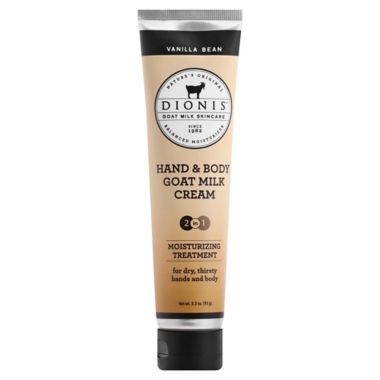 Dionis&reg; 3.3 oz. Hand &amp; Body Goat Milk Cream Moisturizing Treatment in Vanilla Bean. View a larger version of this product image.