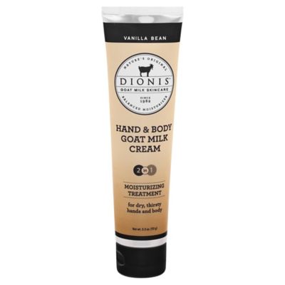 Dionis&reg; 3.3 oz. Hand &amp; Body Goat Milk Cream Moisturizing Treatment in Vanilla Bean