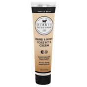 Dionis&reg; 3.3 oz. Hand &amp; Body Goat Milk Cream Moisturizing Treatment in Vanilla Bean