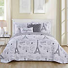 Alternate image 0 for VCNY Home Paris Night Reversible King Quilt Set in Taupe