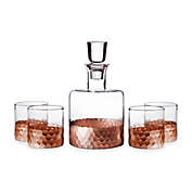 Fitz and Floyd&reg; Daphne 5-Piece Small Whiskey Decanter Set in Copper