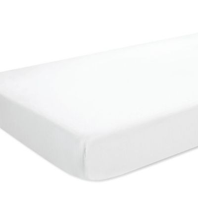 aden + anais&trade; essentials Muslin Fitted Crib Sheet in White