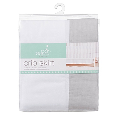 aden + anais&trade; essentials Crib Skirt in Grey. View a larger version of this product image.
