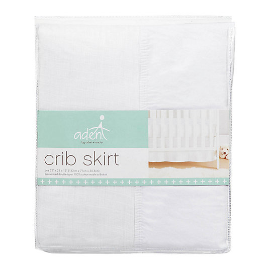 Alternate image 1 for aden + anais™ essentials Crib Skirt in White