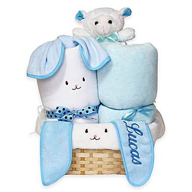 Silly Phillie&reg; Creations Snuggle Bunny Baby Boy Gift Basket. View a larger version of this product image.