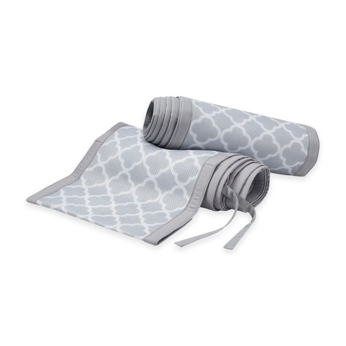 BreathableBaby® Breathable Mesh Crib Liner in Grey Clover buybuy BABY