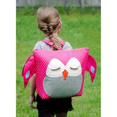 Nikiani Forever Young Stella Pink Owl Backpack. View a larger version of this product image.