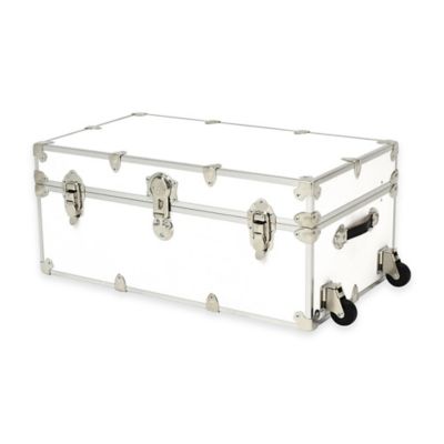 Rhino Trunk and Case&trade; Large Rhino Armor Trunk with Removable Wheels in White