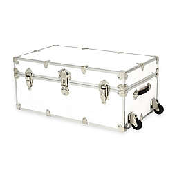 Rhino Trunk and Case™ Large Rhino Armor Trunk with Removable Wheels in White