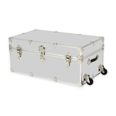 Rhino Trunk and Case&trade; Large Rhino Armor Trunk with Removable Wheels in Silver