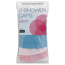 Siris® 3-Count Shower Cap Assorted Colors