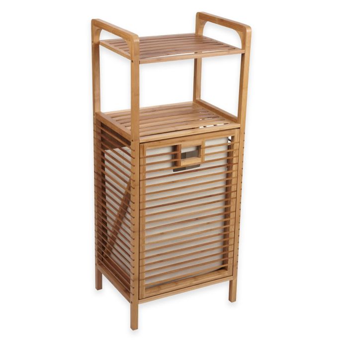 Tilt Out Bamboo Slat Laundry Hamper Bed Bath Beyond