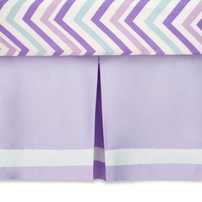 Cocalo Mix Match Violet Pleated Crib Skirt In Lavender Buybuy