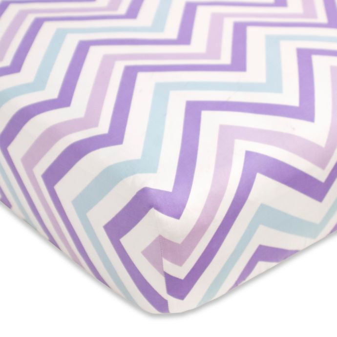 Cocalo Mix Match Violet Chevron Fitted Crib Sheet In Purple