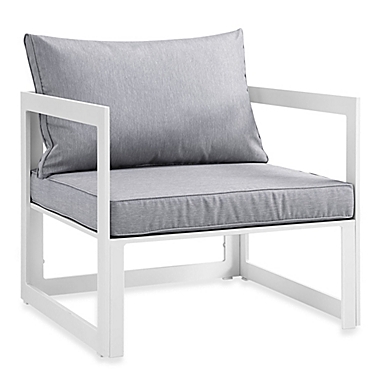 Modway Fortuna Outdoor Patio Armchair in Grey. View a larger version of this product image.