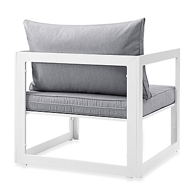 Modway Fortuna Outdoor Patio Armchair in Grey. View a larger version of this product image.