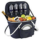 Alternate image 0 for Picnic at Ascot Collapsible Insulated Picnic Basket for 4 in Navy