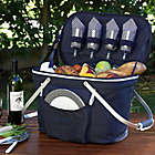 Alternate image 3 for Picnic at Ascot Collapsible Insulated Picnic Basket for 4 in Navy