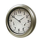 Alternate image 1 for La Crosse Technology Indoor/Outdoor Wall Clock with Temperature & Humidity in Silver