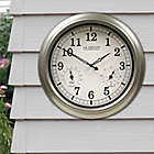 Alternate image 2 for La Crosse Technology Indoor/Outdoor Wall Clock with Temperature & Humidity in Silver