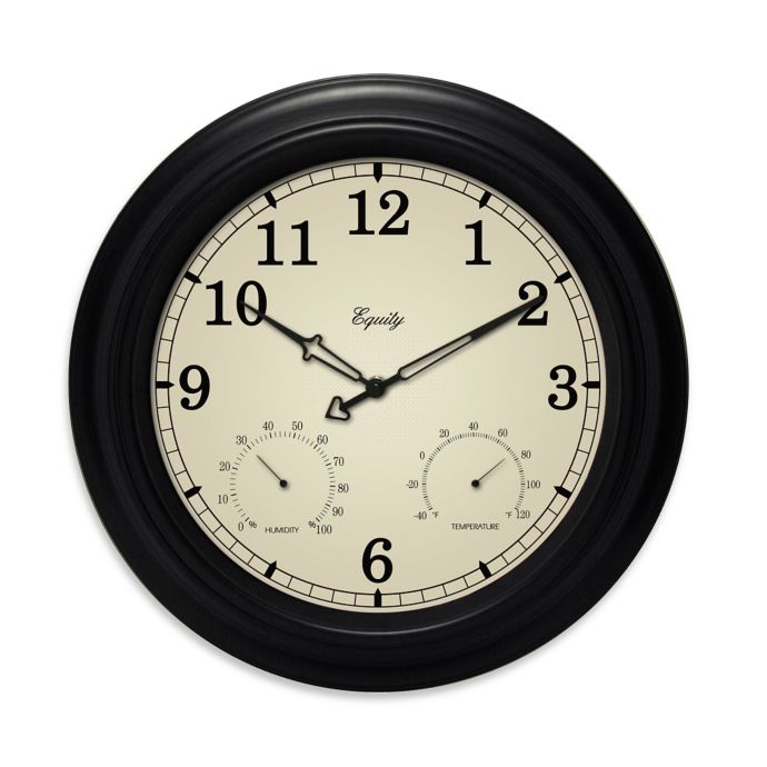 La Crosse Technology Indoor/Outdoor Wall Clock with Temperature