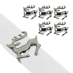 Stag Napkin Rings in Silver (Set of 6)
