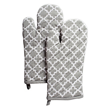 Lattice Quilted Oven Mitts (Set of 2). View a larger version of this product image.